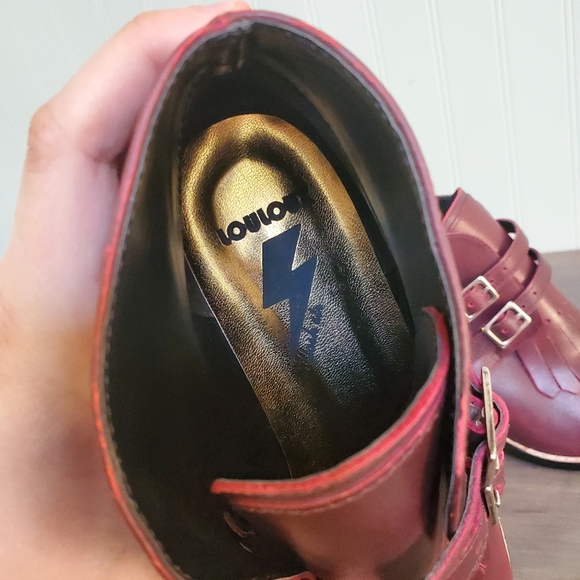 Brazil Leather Booties Pointed Toe Buckle Accents Fringe Detail Witchy Punk - Picture 11 of 13